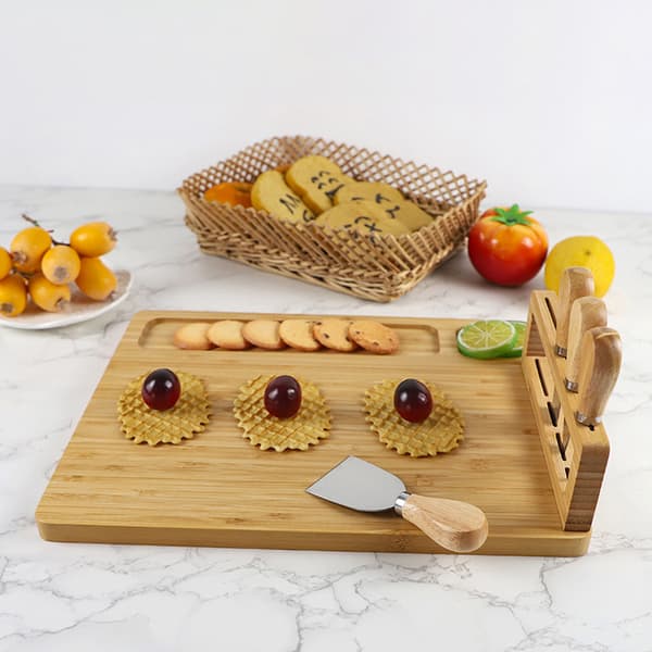 Skärbräda i bambu | Bröd-, ost- och grönsakshackbräda **Ostbricka Cheese Board