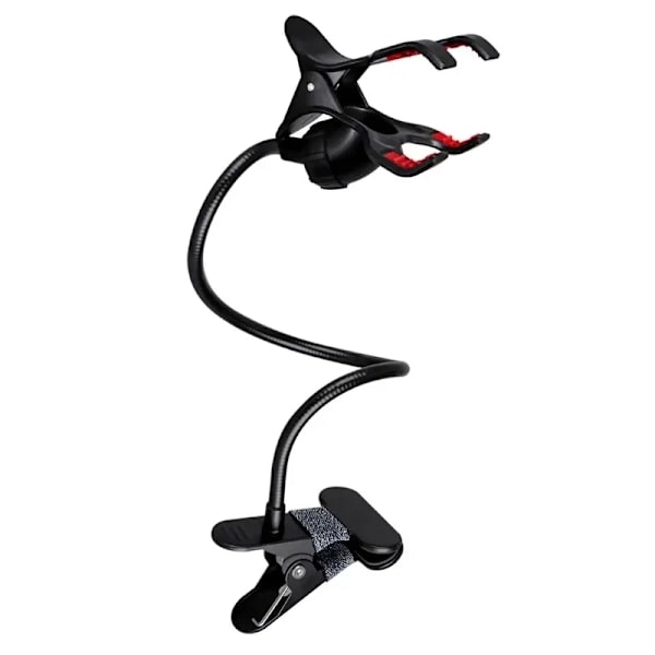 2-pack Mobilhållare - Böjbart Stativ med Klämma för Mobil Svart【HY】