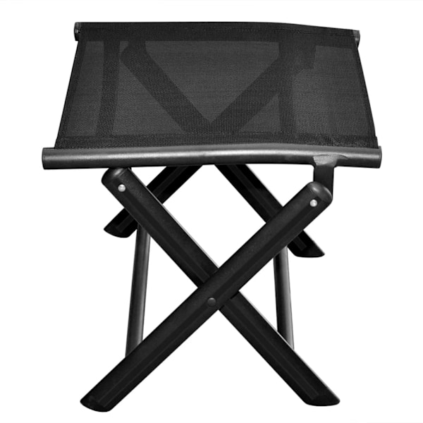 Foldbar Fodskammel Aluminium 41x49,5x38 cm Sort - vidaXL Sort Black Black
