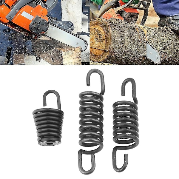 3-pack Kedjefångarfjäderfäste för Partner Motorsåg 350 351 370 371 390 420 Trädgårdsredskap