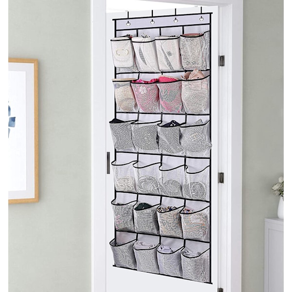 Hengende hylle med 24 lommer for oppbevaring - Perfekt for babyartikler - Hengende oppbevaring - Hengende oppbevaringspose for tilbehør S