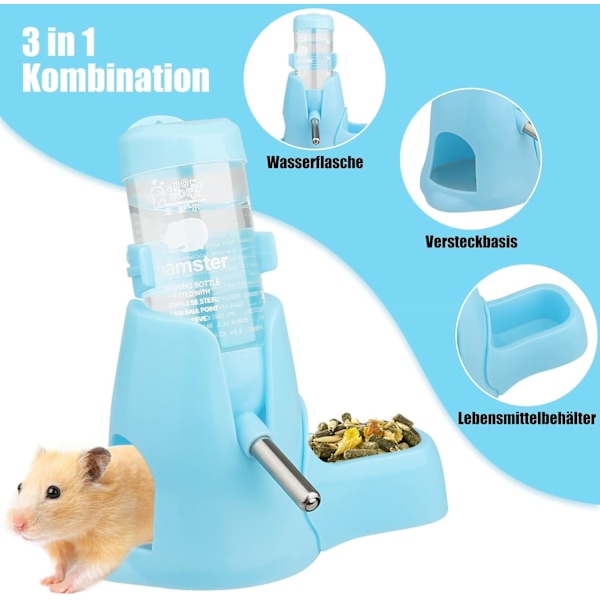 Hamstervattenflaska, marsvinsvattenflaska droppfri marsvinsvattenflaska automatisk matare vatten