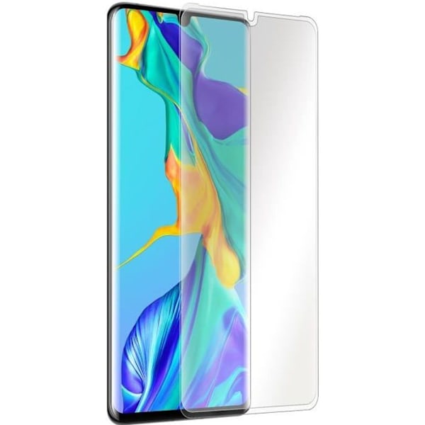 Huawei P30 Pro skärmskydd Böjda kanter Härdat glas 9H Transparent Vit