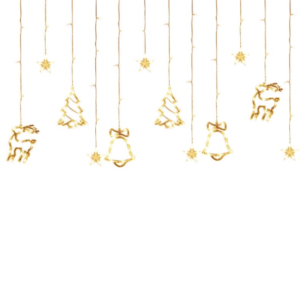 LED Noël trois jeux de lumières de rideau sapin de Noël cloche de lumière dekorativa cordes de lumière de rideau de decoration de vacances de chambre
