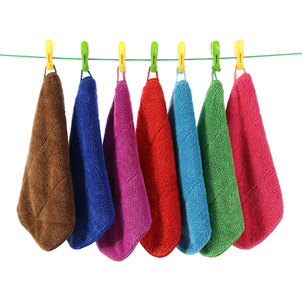 (25 x 30 cm, Rød Farve) Hængende Håndklæde Korals Microfiber Fleece