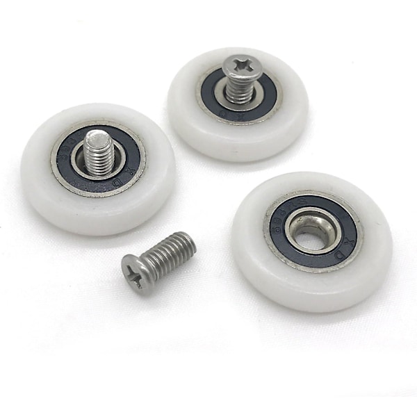 8 Duschdörr Rullar Hjul Löpare Rullar 25mm 19mm