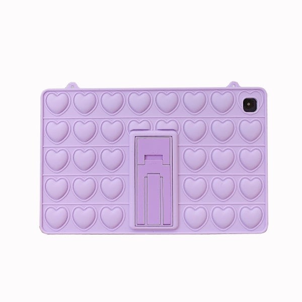 Pop Fidget Leksaksfodral för Samsung Galaxy Tab Tryck Bubbla Skyddande Stöttåligt Skal Lila T515-T510 10.1