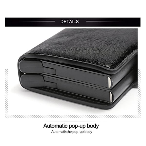 Korthållare Stöldskydd med Signalblockering RFID- Läder 5 Färger Red Red PU Leather 12 cards