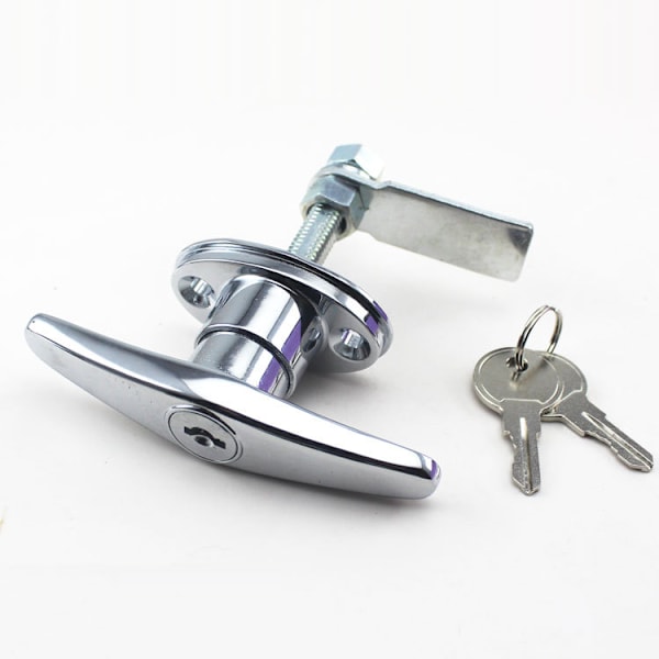 Krydshåndtag - Garagelås - Aflåseligt garagehåndtag - Med 2 nøgler