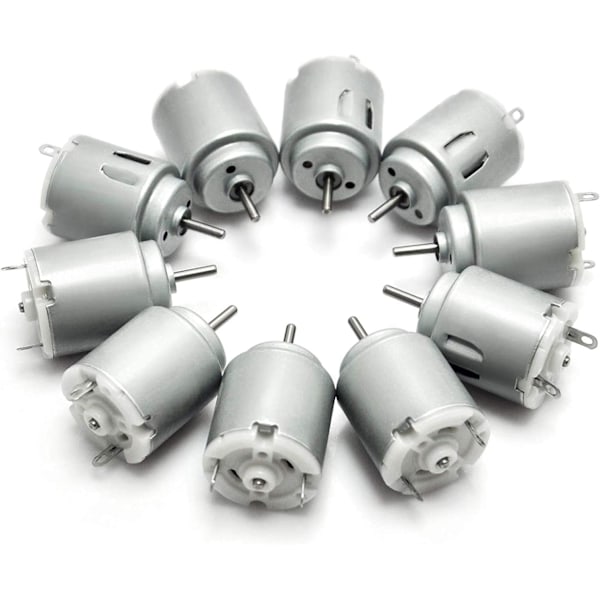 10 stk. DC-motor 140 Mini elmotor DC 3-5V 6300 RPM til gør-det-selv-legetøj