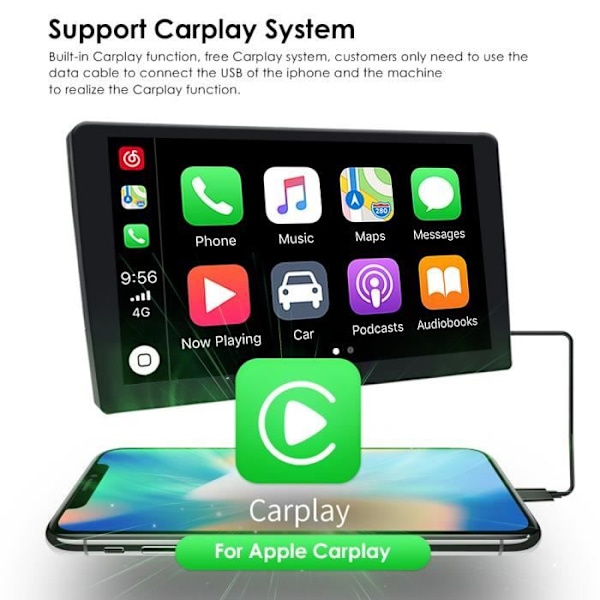 2Din CarPlay Auto Android 10 Bilradio til Mercedes Benz E Class W211 CLK W209 CLS W219 E200 E220 4G+64G DSP RDS GPS Stere Wifi