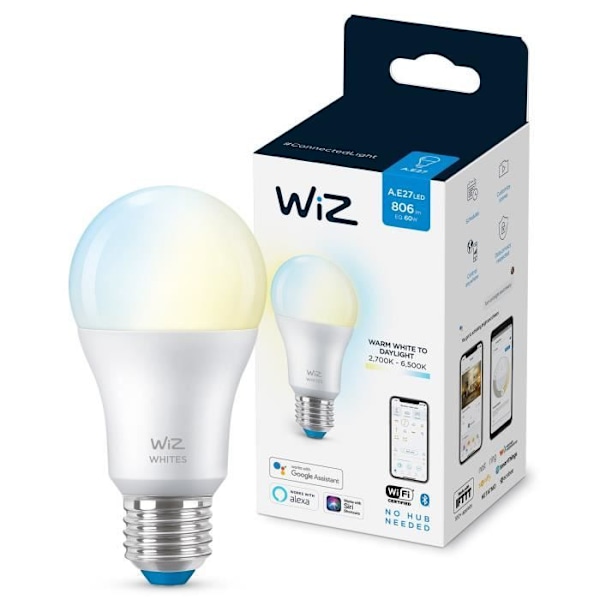 WiZ Connected -lamppu Valkoinen muuttuva E27 60W