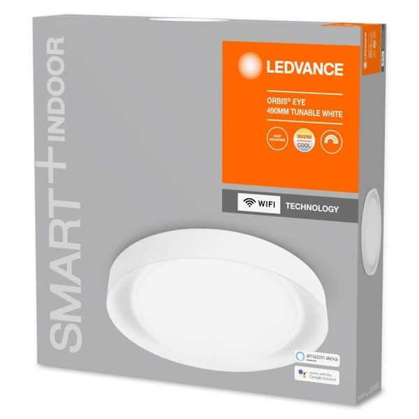 Plafondslampa LED - LEDVANCE - SMART+ TUNABLE WHITE - 32 W - Justerbar färgtemperatur - WiFi