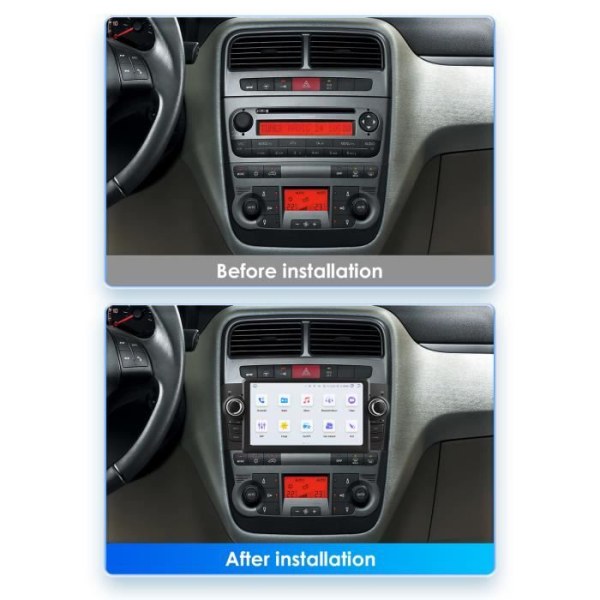 4G+32G Android Car Radio 2din för Fiat Grande Punto Linea 2007-2012 Multimedia Videospelare Stereo GPS navi Carplay