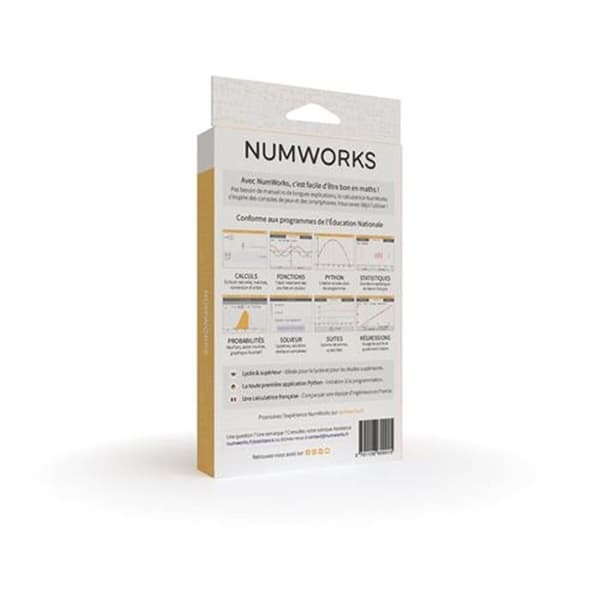 Numworks Python -laskin vit och gul