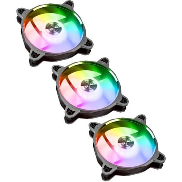 lian li lian li br120 digital rgb pwm lüfter 3er pack + kontroller, grå svart PC-anpassning Lian Li BR120 Digital RGB PWM Grå
