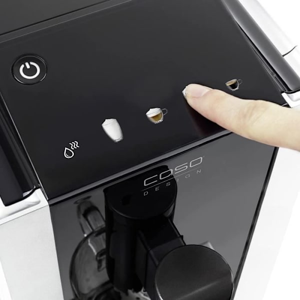 CASO Cafe Crema Touch Automaattinen kahvinkeitin letkulla ja maitosäiliöllä, portaattomasti säädettävä kartiomainen mylly, käyttövalmis