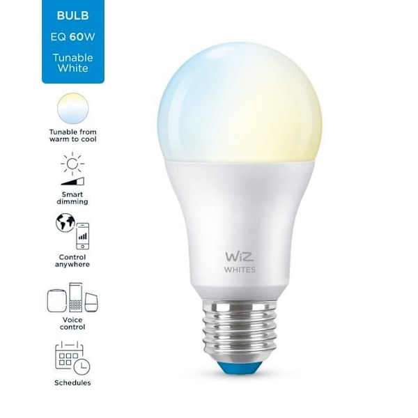 WiZ Connected -lamppu Valkoinen muuttuva E27 60W