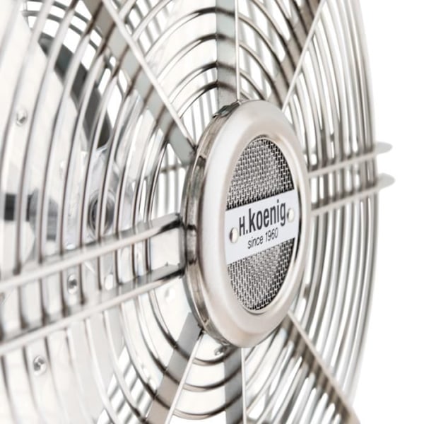 Ventilator - H.Koenig - JOE50 - Retro Design - 25cm - Støjsvag 47db - 3 hastigheder Vit