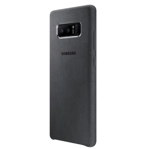 Samsung Note8 Alcantara Fodral - Mörkgrå Mörkgrå