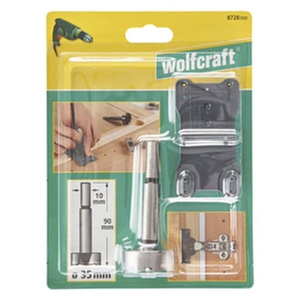 Infälld träfrässats - wolfcraft - Diameter 35 mm - Skaft Ø 10 mm - Höjd 90 mm
