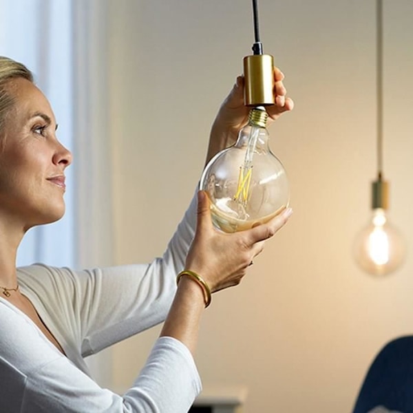 WiZ-tilsluttet pære Globe 120 Hvid variabel E27 60W