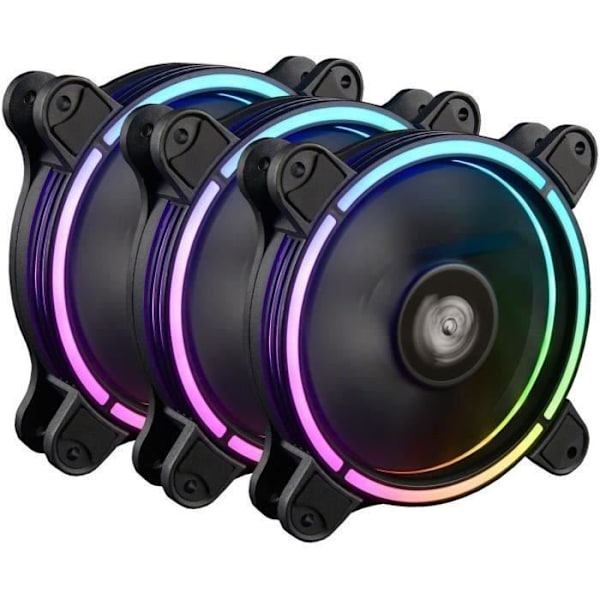 ENERMAX-pakke med 3 kasse fans TB RGB AD (UCTBRGBA12P-BP3) Sort