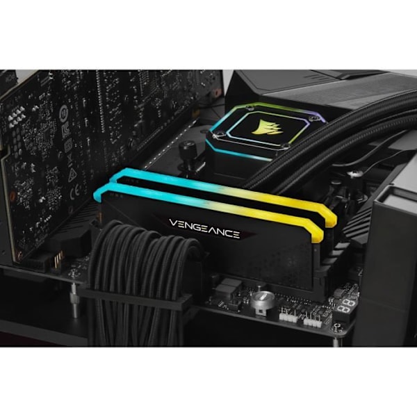 RAM-hukommelse - CORSAIR - Vengeance RGB RS DDR4 - 32GB 2x16GB DIMM - 3600 MHz - 1.35V - Sort (CMG32GX4M2D3600C)