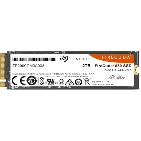 Intern SSD-enhet - SEAGATE - FireCuda 530 - 2TB - NVMe (ZP2000GM3A013)