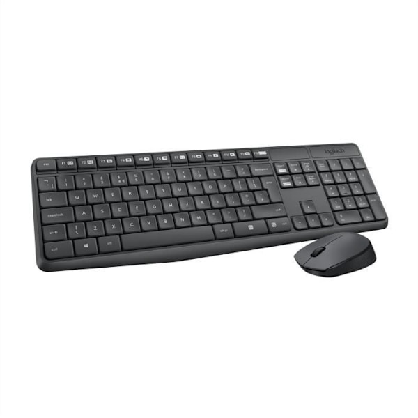 Näppäimistöhiirisetti - Langaton - Logitech - MK235 - AZERTY Harmaa