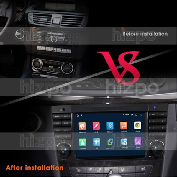 4G+64G 8 Core Android10 Bilradio Multimediaspelare för Mercedes Benz C Class W203 2004-2007 CLC CLK W209 Carplay GPS Navi