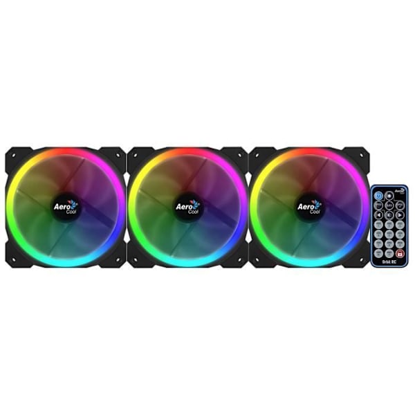 AEROCOOL 3:n tuuletinpaketti PC-koteloon Orbit RGB - 120 mm