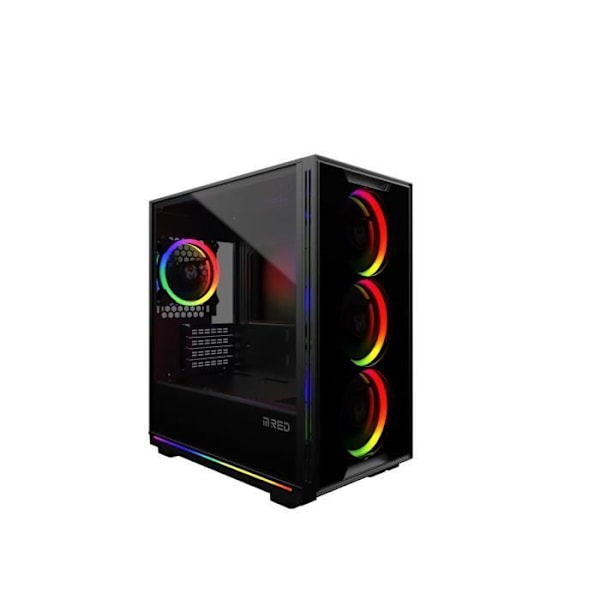 MRED - Pelitietokoneen kotelo M-ATX - Musta RGB Mini Tuhoaja