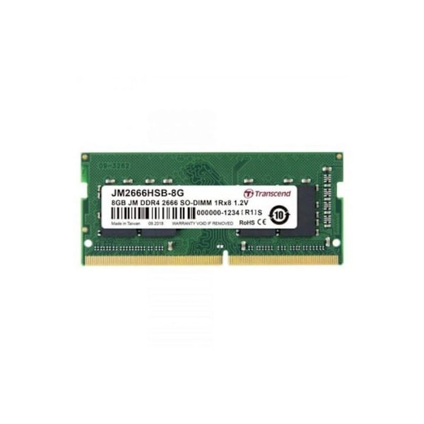 TRANSCEND 8GB DDR4-muistimoduuli JM2666HLB-8G - U-DIMM 1Rx8 - 2666 MHz