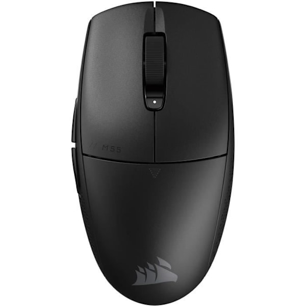 Trådløs Gaming Mus - CORSAIR - M55 Trådløs - Sort, Symmetrisk Sort