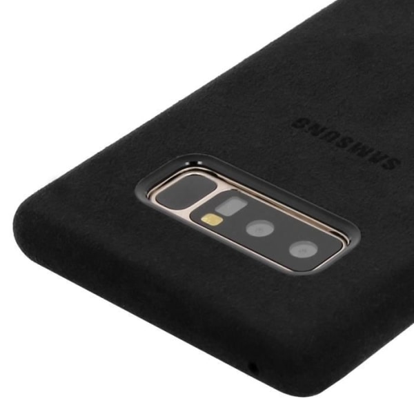 Samsung Note8 Alcantara Taske - Sort Svart