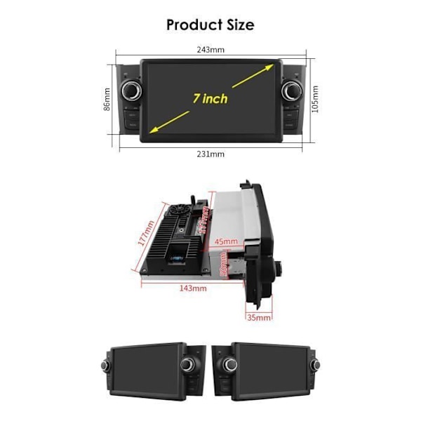 4G+32G Android Car Radio 2din för Fiat Grande Punto Linea 2007-2012 Multimedia Videospelare Stereo GPS navi Carplay