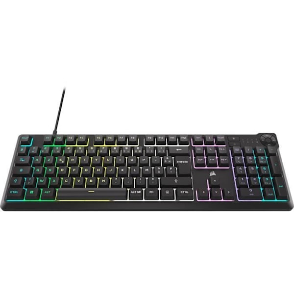 Langallinen pelinäppäimistö - CORSAIR - K55 CORE RGB - RGB-taustavalaistus 10 vyöhykkeellä - Harmaa - Hiljainen ja nopea
