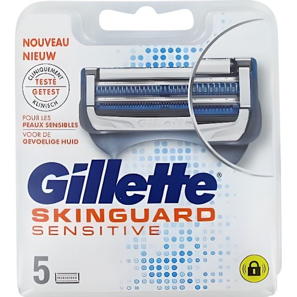 GILLETTE Skinguard Sensitive Partakoneen terät - 5 täyttöä