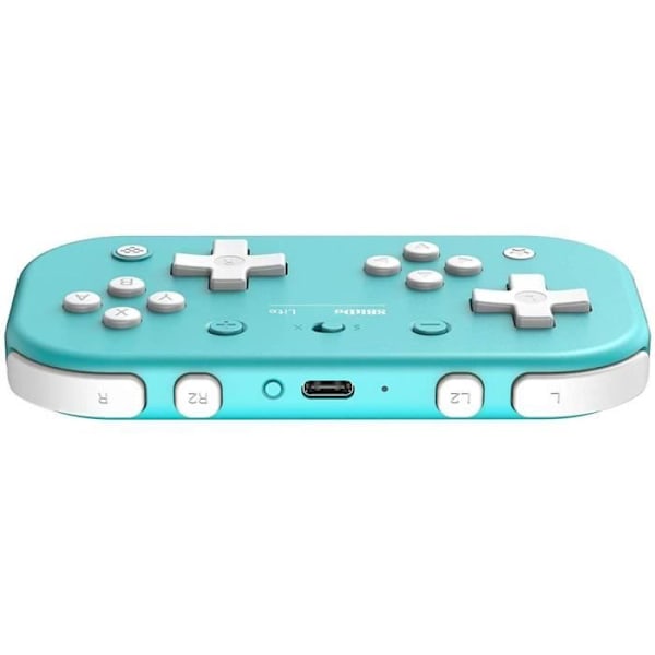 Spil, tilbehør og konsoller Retrogaming-8BitDo Lite 2 Turkis Bluetooth-controller til Nintendo Switch, Raspberry, Android og Wind