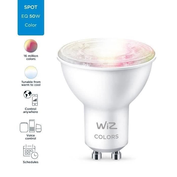 WiZ 50W GU10 farveforbundne LED-pærer