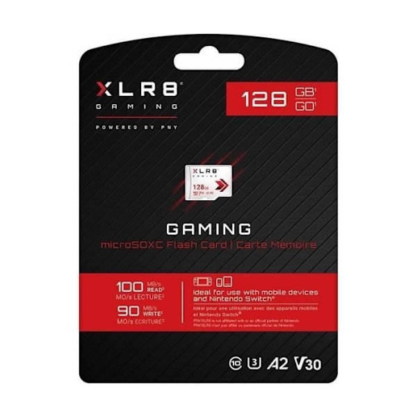 PNY Hukommelseskort microSDXC 128GB P-SDU128V32100XR-GE - 0751492662633