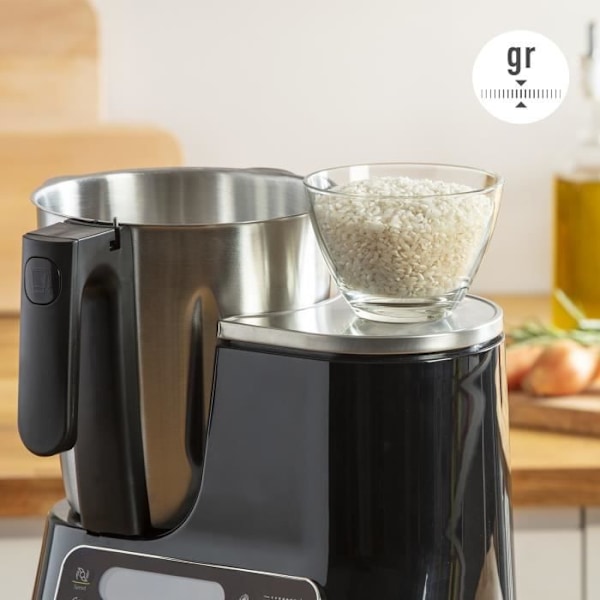 MOULINEX Clickchef multifunktionel kompakt madlavningsrobot, Dampkurv, 5 programmer, 32 funktioner Indbygget vægt Sort HF456810