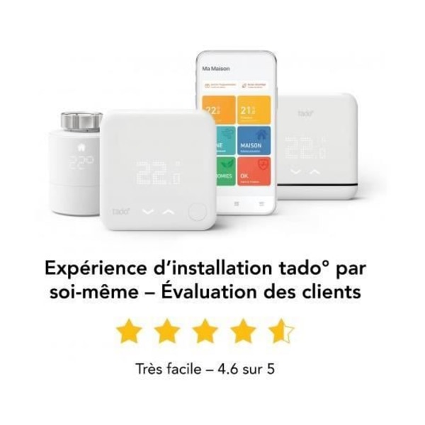 Basic 4 termostaattipää - TADO - Valkoinen - Ohjelmoitava - Yhdistetty objekti