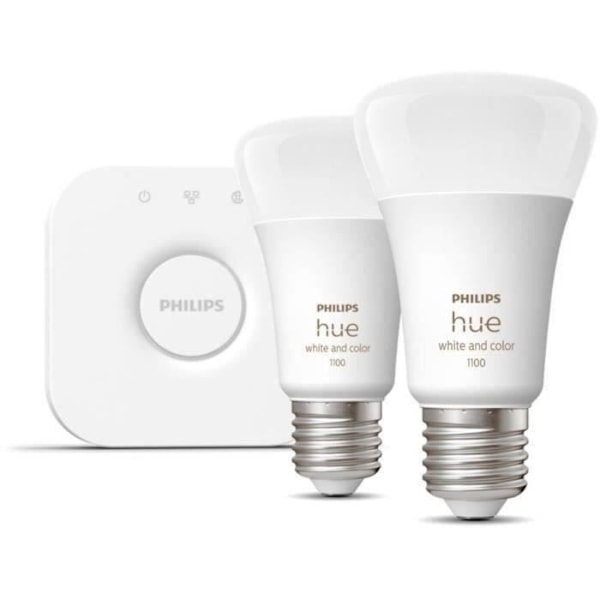 Philips Hue White and Color Ambiance, Starter Kit 2 E27-polttimoa, 75W, Bluetooth, toimii Alexan, Googlen ja Homekitin kanssa