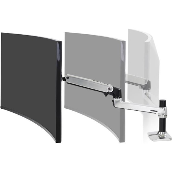 Näyttöteline - ERGOTRON - LX-pöytäteline LCD-asema - Kiillotettu alumiini - Paino 3,6 kg - Näyttöihin, joiden koko on enintään 24 tuumaa