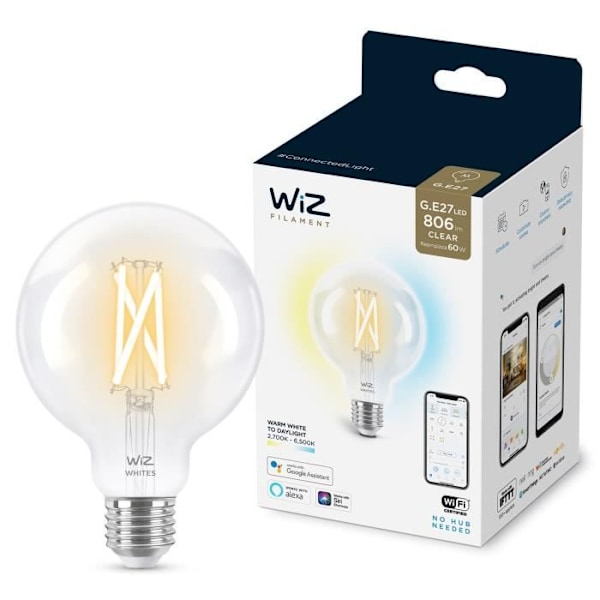 WiZ Globe 95 smart pære variabel hvid E27 60W