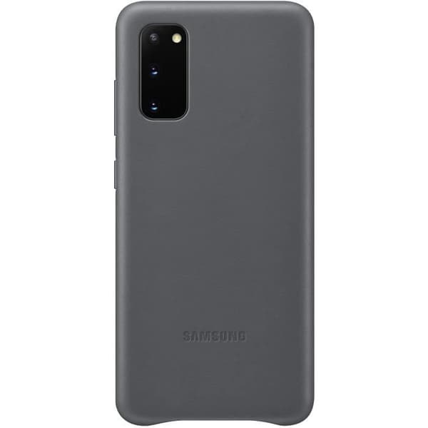 Skal - SAMSUNG - Galaxy S20 - Grå läder - Högkvalitativt skydd - Styv Grå