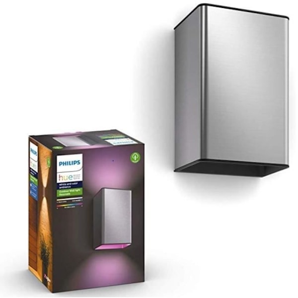 Philips Hue White and Color Ambiance Resonate væglampe - 8W - Inox