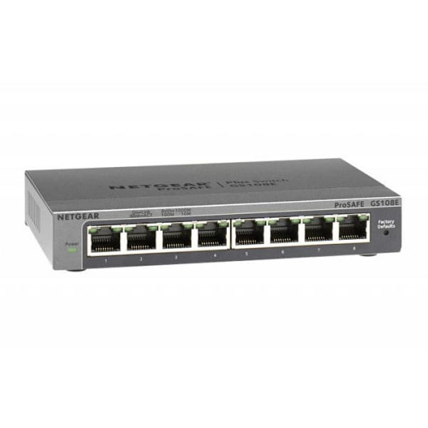 Netgear Switch 8x1000 sm.Mgd lüfterlos Metall - GS108E-300PES